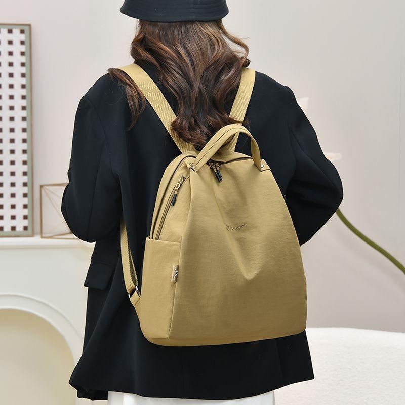 Nylon Women Backpack Waterproof Large Capacity Casual Lazy Style Hand & Shoulder Bag