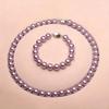 Elegante Collana di Perle Tahitiane Viola da Donna - Versatile Catena per Maglione di Alta Gamma, Regalo Perfetto per la Mamma