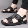 Fashion Summer Open Toe Business Sandals Soft Soled Beach Slippers British Style  Dual-purpose Slippers Sandals Comfortable Casual Shoes