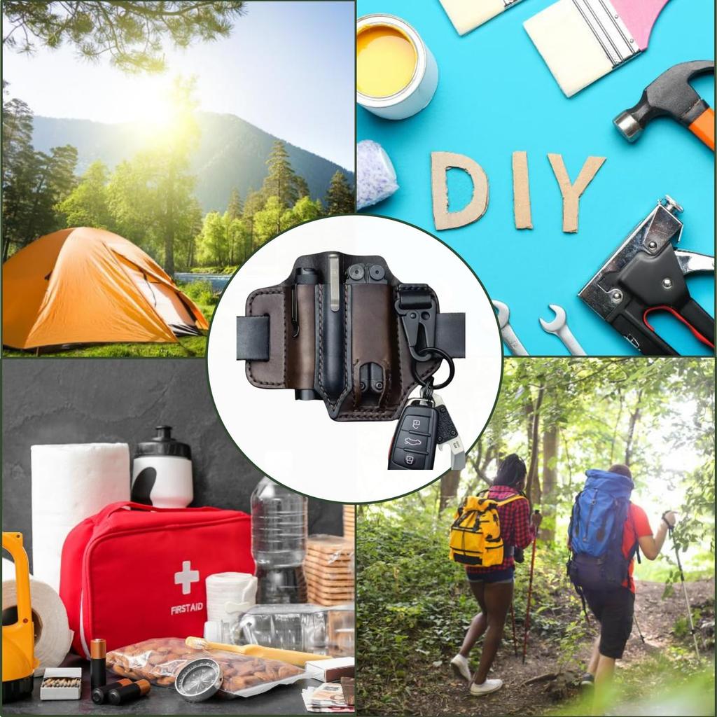 [SCGEHA] Multitool-Scheide Gürtel Multitool Taktischer Halter Werkzeugaufbewahrung (Dunkelbraun)