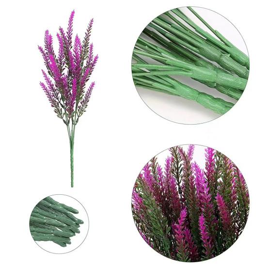 2Pcs Simulated Flowers High Simulation Bright Layered Bouquet No Withering Fading Fake Flower Home Office Decor