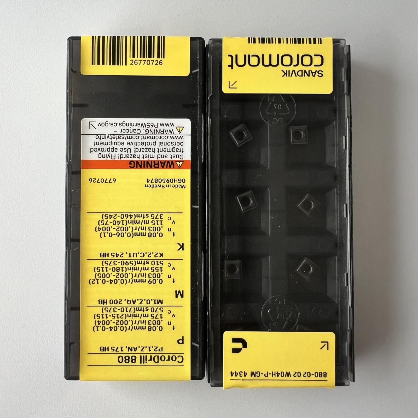 

SANDVIK / 880-0202W04H-P-GM 4344 / Original Swedish hard alloy blade 10 Pcs