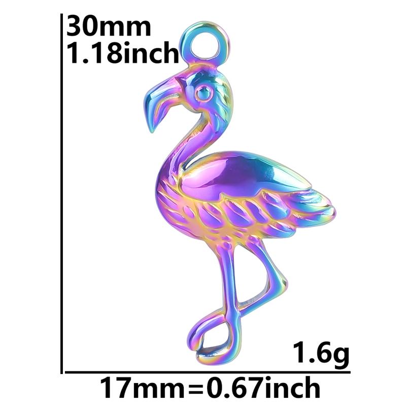 6pcs/Lot Animal Pendant Hummingbird Charms For Jewelry Making Earrings Necklace Stainless Steel Charm Cute Accessories Materials