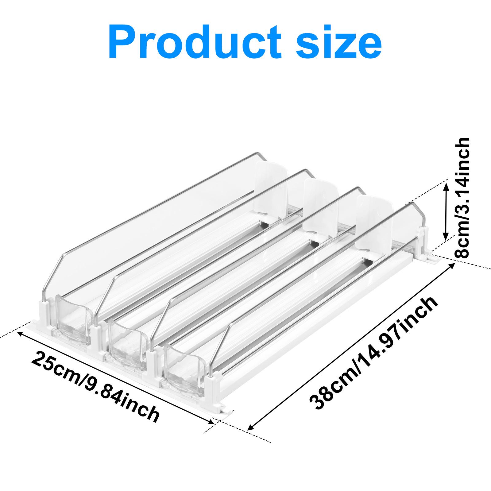 

Органайзер для банок в холодильник на 3/4 секции, пружинный самовыдвигающийся диспенсер для банок с содовой и другими напитками, для кухонных холодильников, полка для хранения