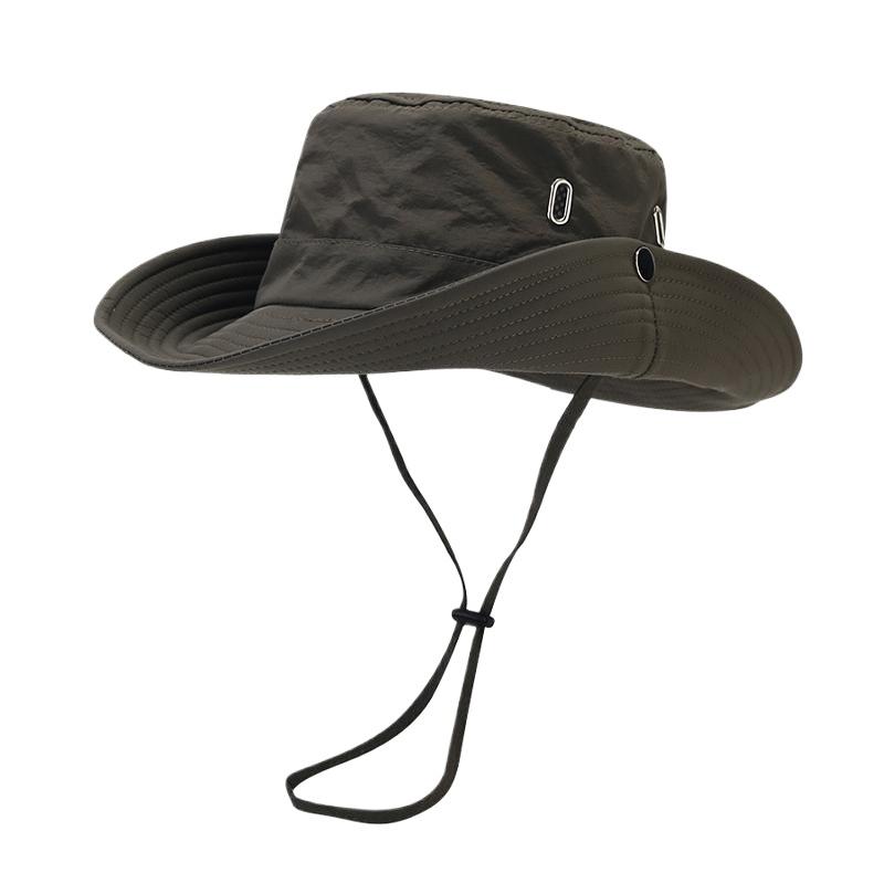 Quick Dry Wide Brim Bucket Hat for Men Women Cap Breathable Adjustable Chin Strap Outdoor Hiking Fishing Sun Hat
