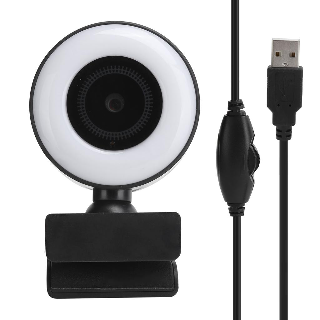 A40 Full HD 1080p Webcam with Microphone Fill Light for PC Laptop Online Learning Meeting