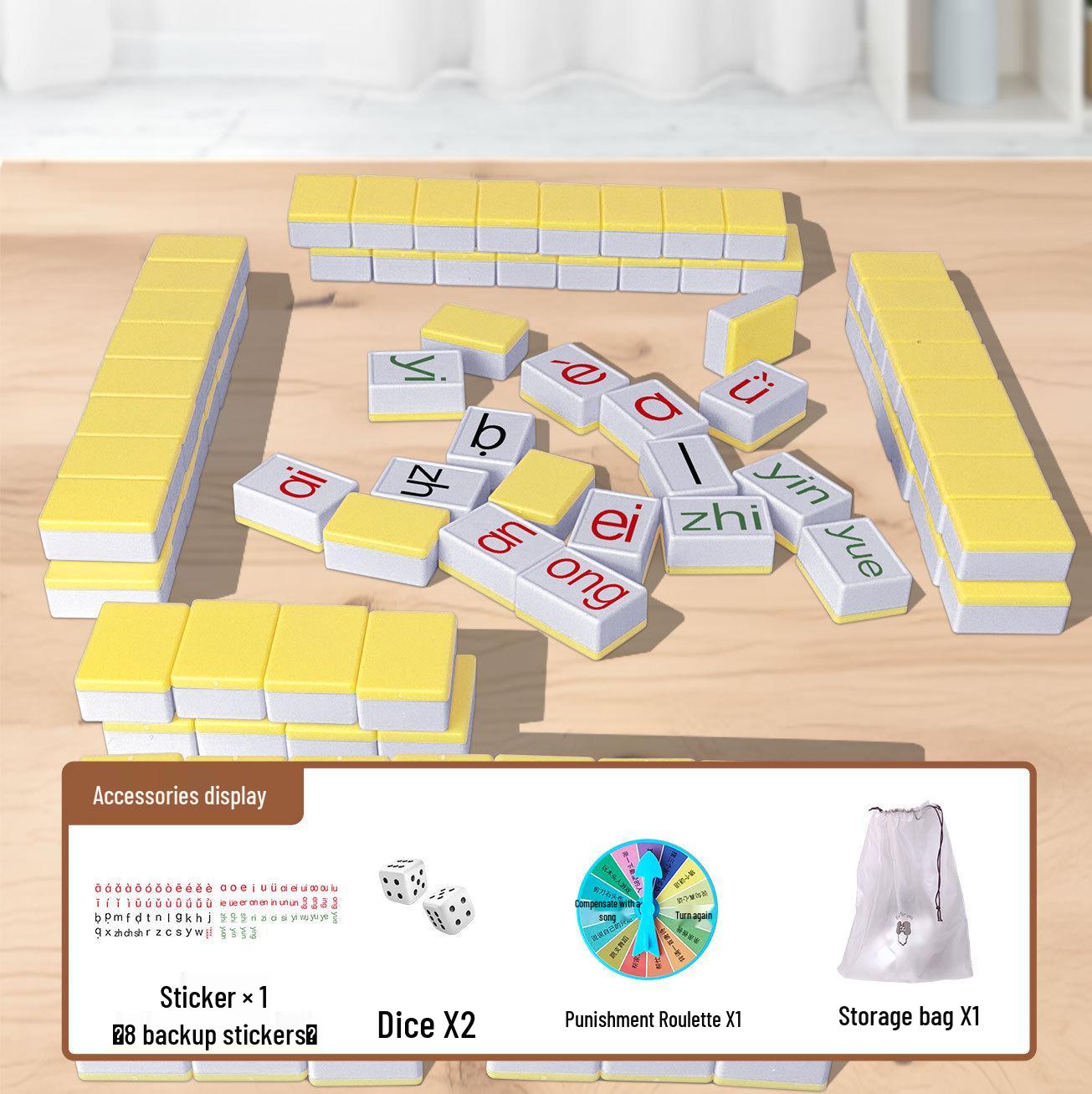 Pinyin Mahjong Tiles & Cards: Early Childhood Educational Learning Toy