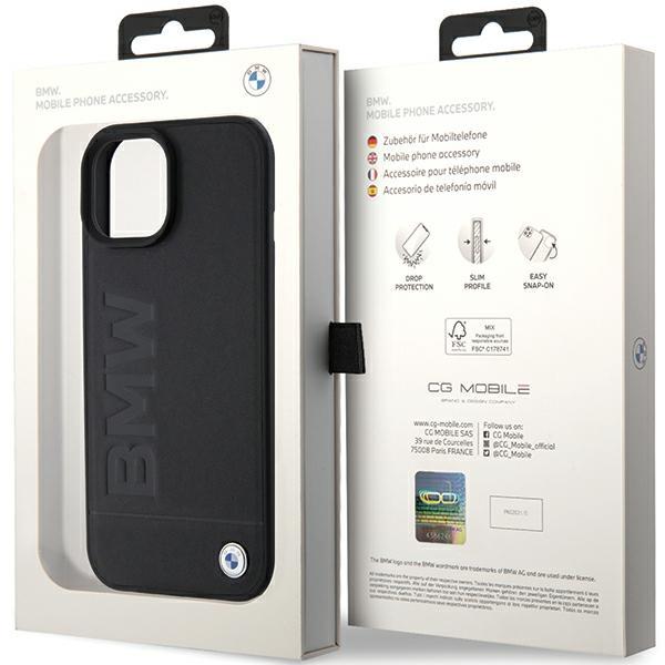 BMW Bmhcp15Ssllbk Iphone 15 / 14 / 13 6.1 Czarny/Black Leather Hot Stamp