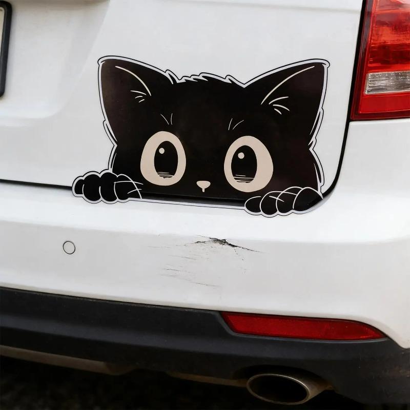 Car Stickers Black Cat Waterproof PVC Decals Scratches Masking Cute Creative Applicable for Cars Motorcycles