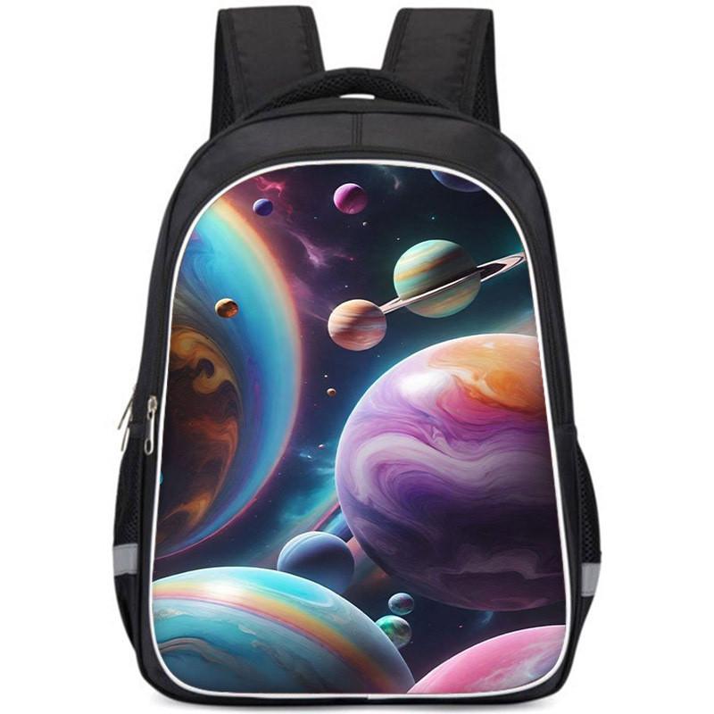 Large Capacity Lightweight 3d Backpack For Kids Oxford Cloth Unisex School Bag