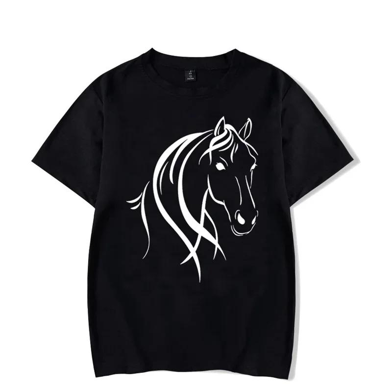

Мужская футболка Лошади Каваи Футболка Мужская Женская Футболка Графика Лошади Мужские Футболки Классическая Футболка Оверсайз Camisetas Masculino M