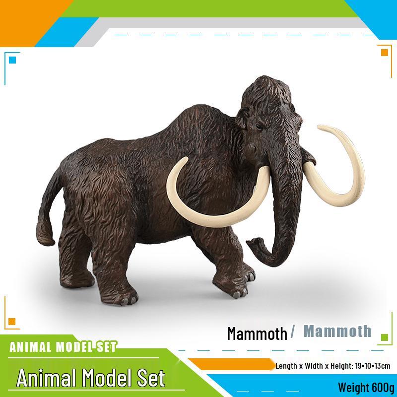 Wildlife Mammoth Family Toy Set - Solid Plastic Elephant Models