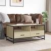 VidaXL Coffee Table Sonoma Oak 100x50x45cm Engineered Wood and Metal 848785