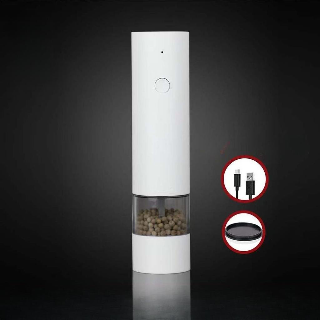 Salt Pepper Grinder USB Rechargeable Electric Adjustable Coarseness Auto Spice Grinders Ground Pepper Powder Peppercorn Sea Salt