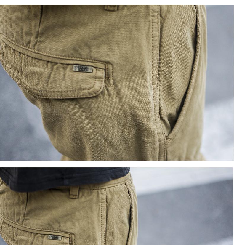 2025 Summer Men's Multi-Pocket Cargo Shorts - Trendy Japanese Style, Versatile Mid-Length Casual Outerwear