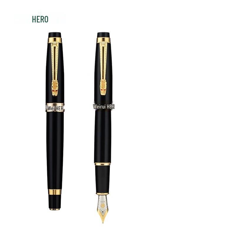HERO 1111 Black Iridium Nib Fountain Pen чёрный