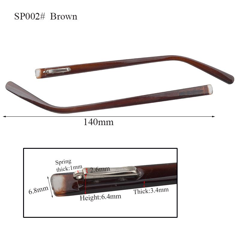 

20pcs(10pairs) PC Spring Glasses Temple Eyeglasses Plastic Leg Eyewear Repairing Accessories Black Brown
