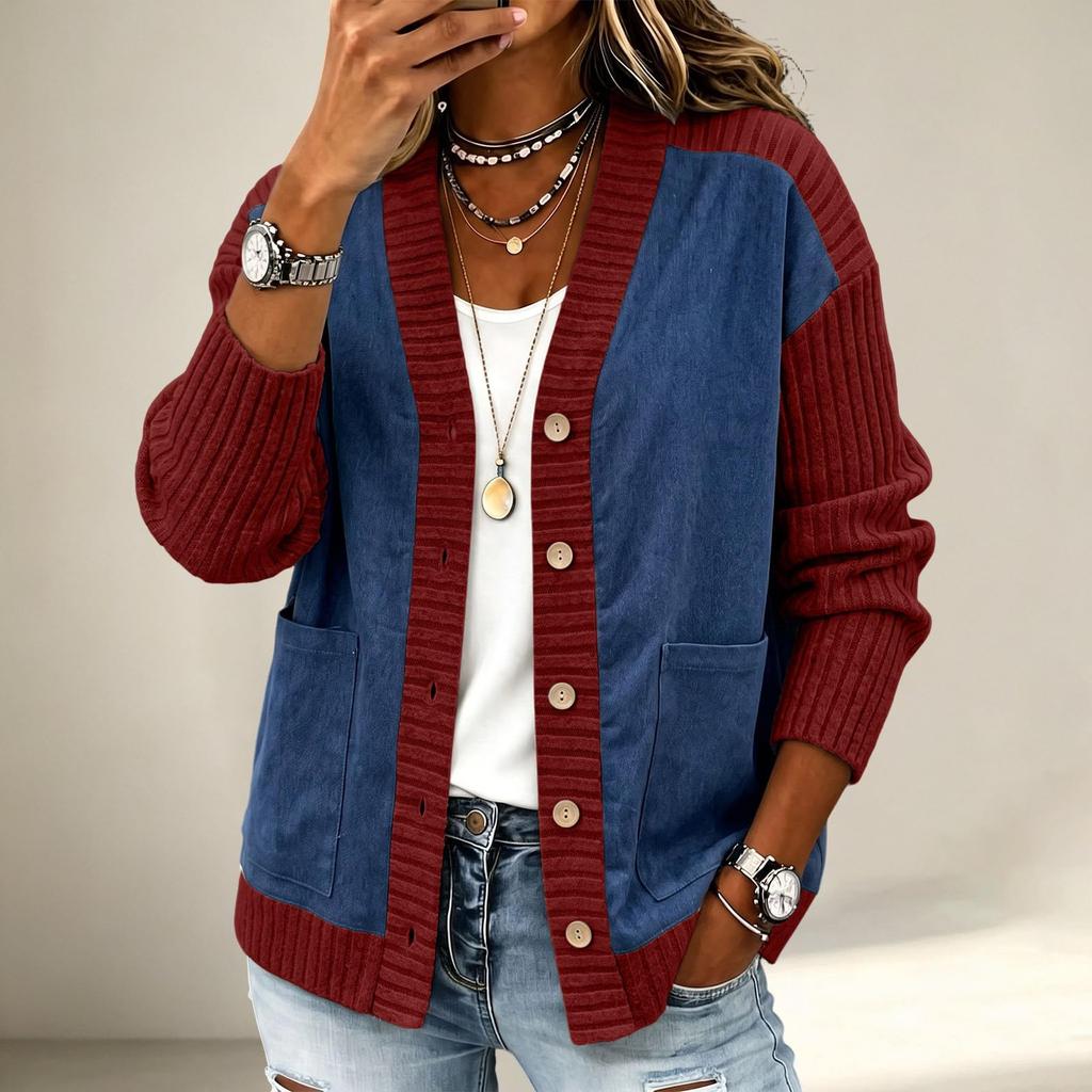 Women's Casual Loose Fit Patchwork Jacket