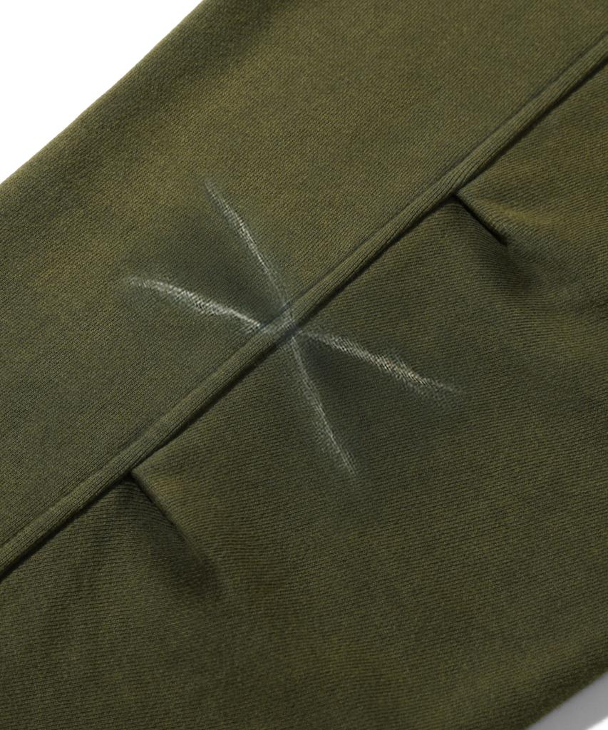 Trillion Domingo Pigment 2-Way Sweat Hoodie Zip-Up (Khaki)