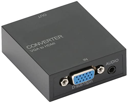 2015 ELECOM AD-HDCV03 Upscan Converter, 3.5mm Diameter, VGA to HDMI, HDMI 1.3, USB Powered