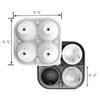 ABFS Ice Cube Molds Silicone 2.2" 3D Sphere Big Ice Ball Maker Whiskey Ice Mold For Bourbon And Cola