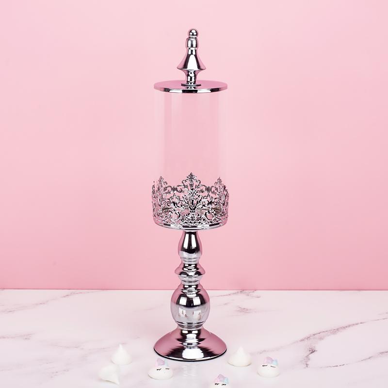 European Style Sugar Bowl Wedding Dessert Table Decoration Arrangement Glass Candy Jar Snack Biscuit Storage Tank Home Storage