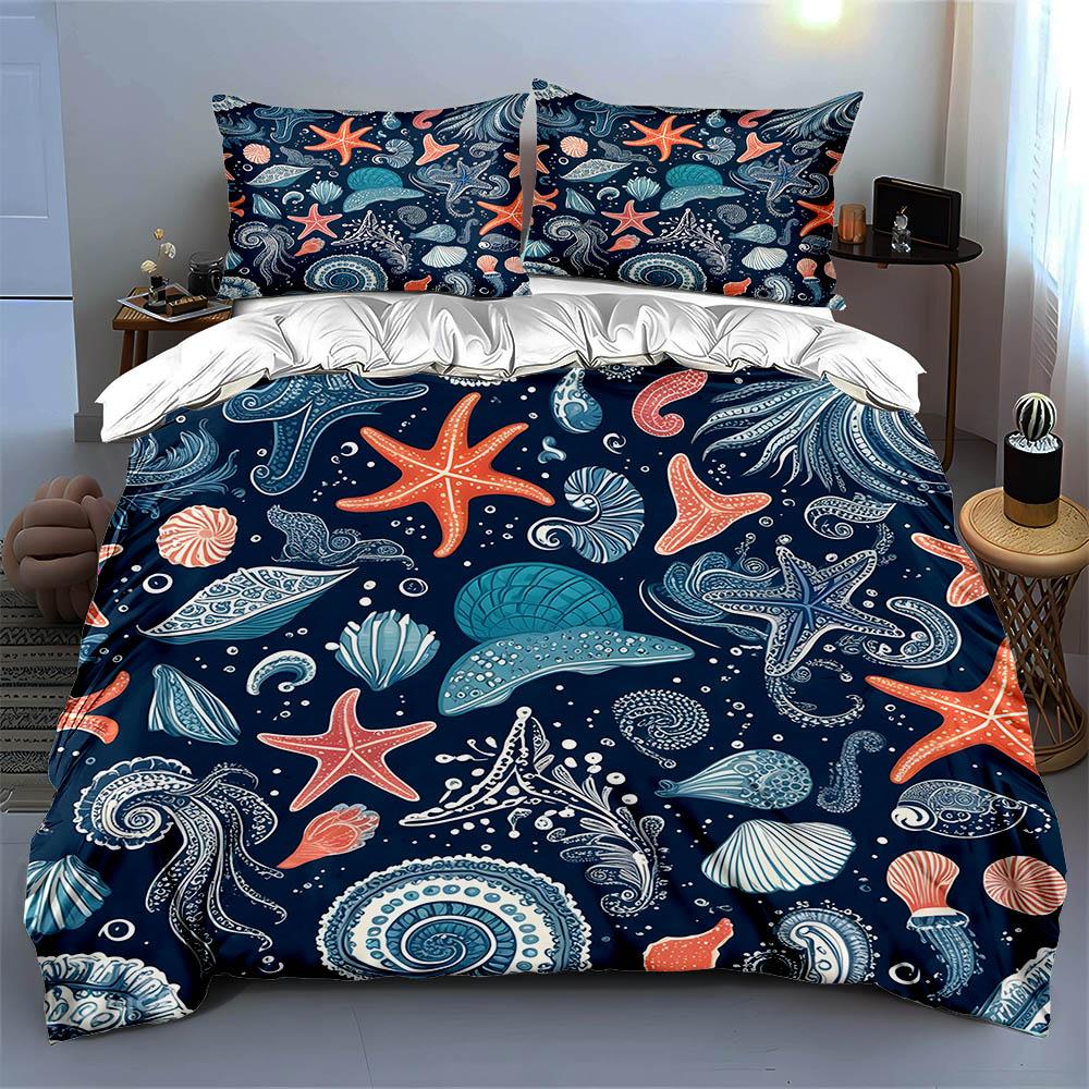 Underwater Marine Design. Bedding Duvet Cover Sets Duvet Covers Pillowcases Gifts (1 * Duvet Cover 2 * Pillowcases, Without Duvet Insert)