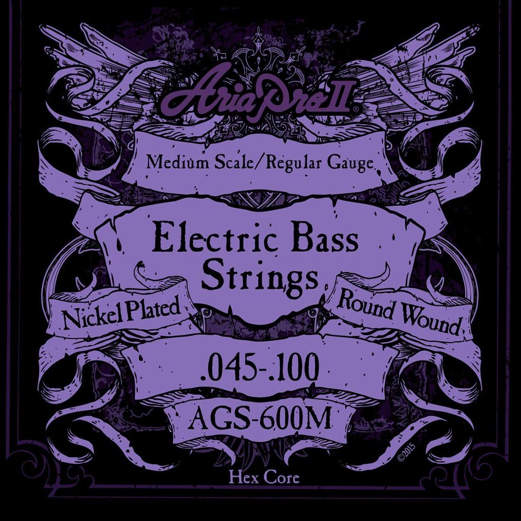 AriaProII Bass Strings Medium Scale for Medium Scale AGS-600M