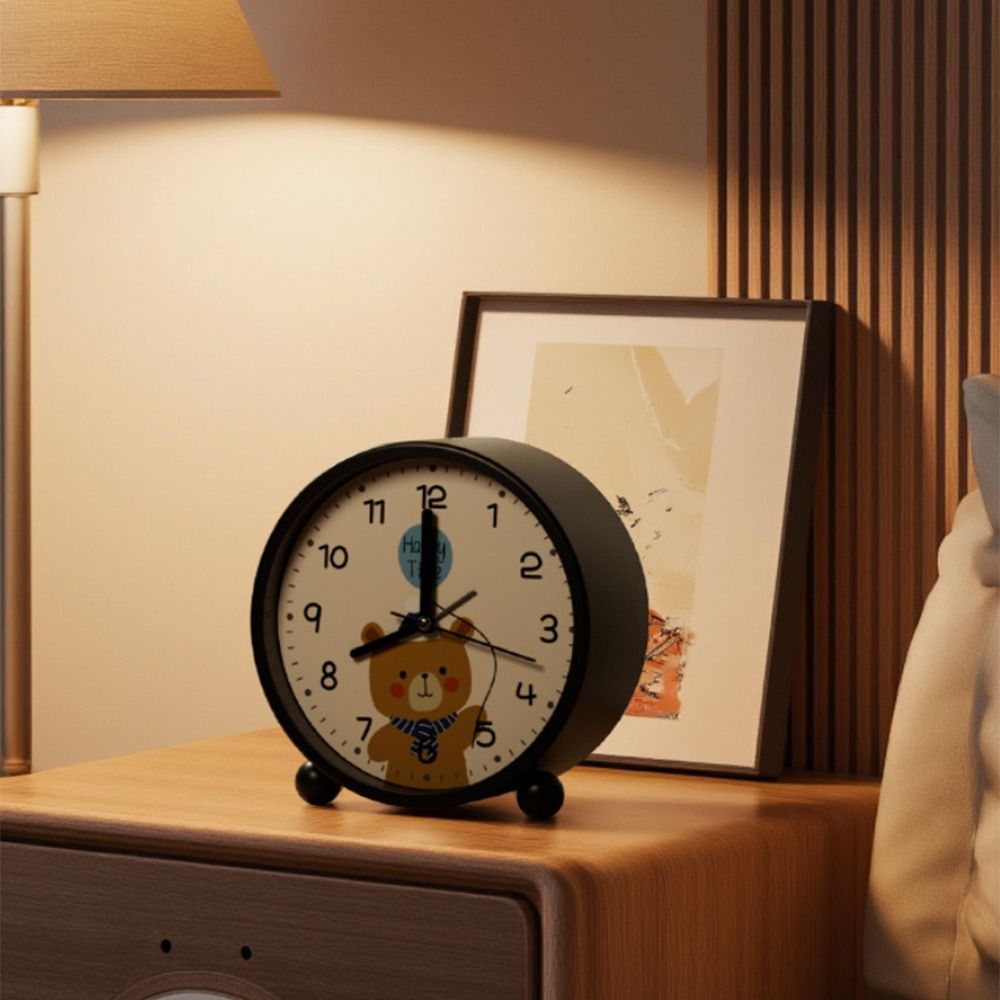 Silent Quite Tabletop Alarm Timer Cartoon Desk Clock Time Planning Clock  Desk Decoration