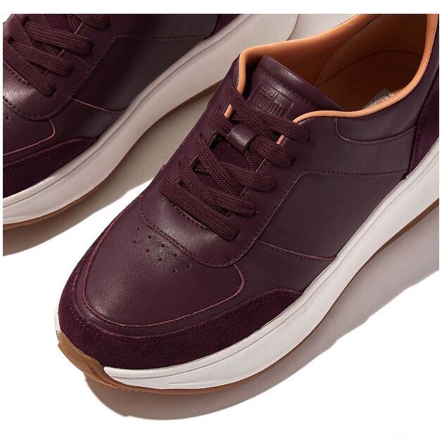 Fitflop F-Mode Leather/Suede Flatform Sneakers
