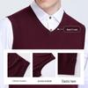 Langdeng Men's V-Neck Pullover Wool Blend Knit Vest