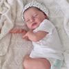 Lifelike Sleeping 48cm Reborn Baby Doll Laura Soft Cotton Body Newborn Dolls 3D Painting Vascular Visual Simulation Toddler Baby Doll Kid Holiday Gift