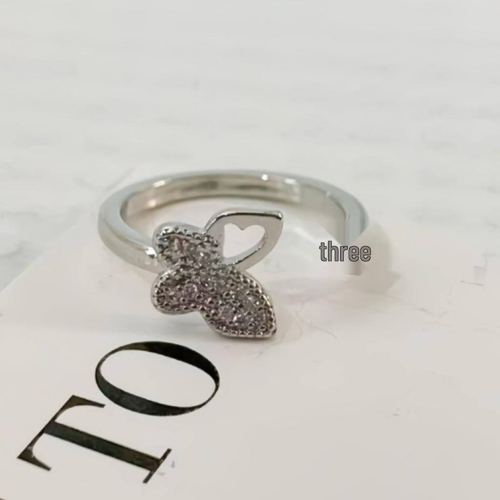 Elegant Butterfly Rhinestone Open Ring