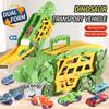 Dinosaur Morphed Track Ejection Car Toy Alloy Car Model Boy Morphed Glide Ejection Transport Puzzle Birthday Gift