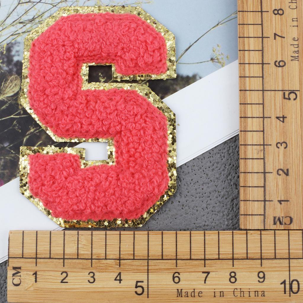 Mixed Color English Alphabet Embroidery Cloth Sticker Digital Towel Embroidery Computer Embroidery Stamp Clothes Smiley Face Patch Sticker