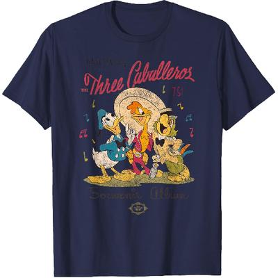 Disney Tři v Caballeros Kačer Donald Vintage Opotřebované Tričko Malé