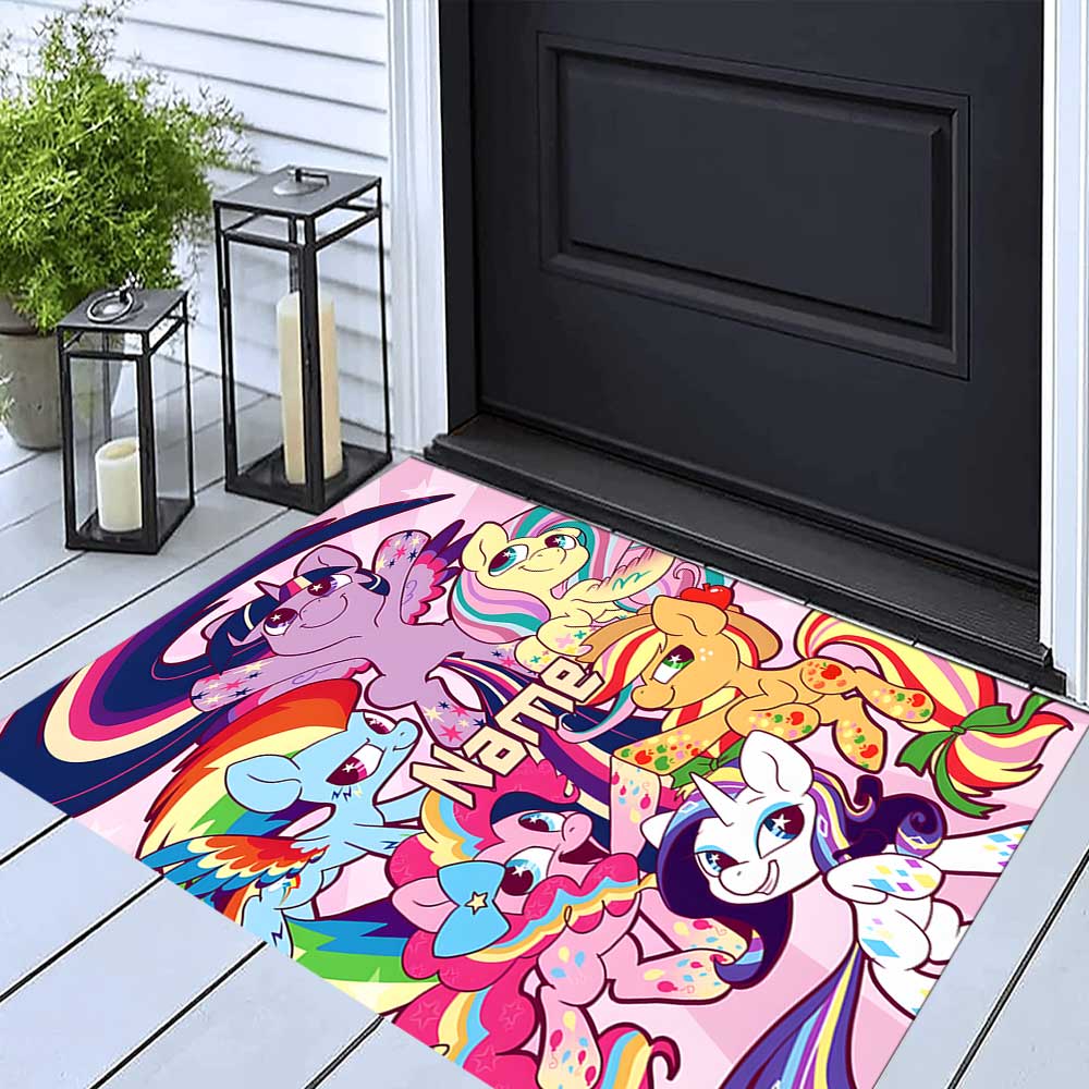 Little Pony (11) Customize your name rug, office chair cushion, home bedroom living room gift.