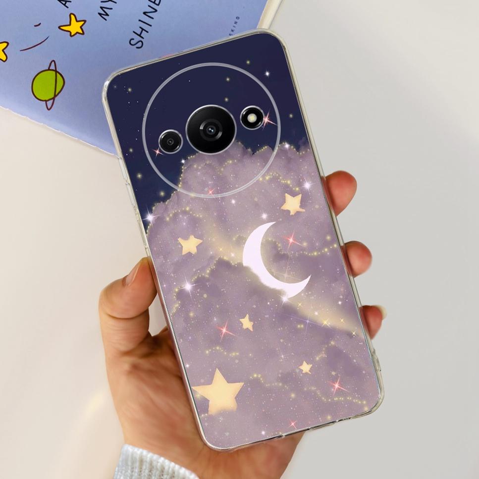 For Xiaomi Redmi A3 4G Case Fashion Girl Cartoon Print Soft Silicone Back Cover For Redmi A3 6.71" Shockproof Phone Case Funda