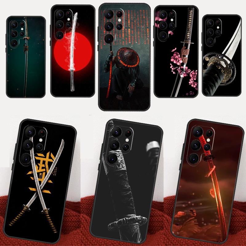 Japan Samurai Katana Hülle Für Samsung Galaxy S22 Ultra S20 FE S21 FE S8 S9 S10 Plus Note 10 20 S23 Ultra Cover