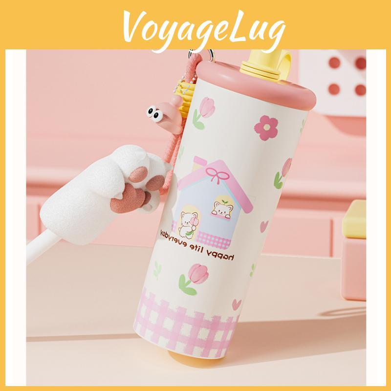 Cake Bear Cat Printed 700ml Stainless Steel Insulated Cup Large Capacity Gift