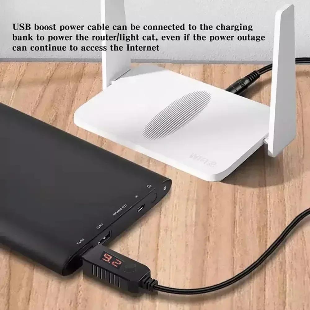 Adjustable Voltage USB Boost Converter DC 5V to 9V 12V USB Step-up Converter Cable For Power Supply/Charger/Power Converter