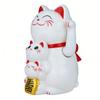 Lucky Cats Waving Arm Set Lovely Chinese Cats Solars Fortune Cats Statue Decorations for Front Desks,Business Openings