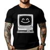 Retro Smiling Computer Pc Nerd Happy Face Brand T Shirt Camiseta Normal Graphic Cotton Streetwear Short Sleeve