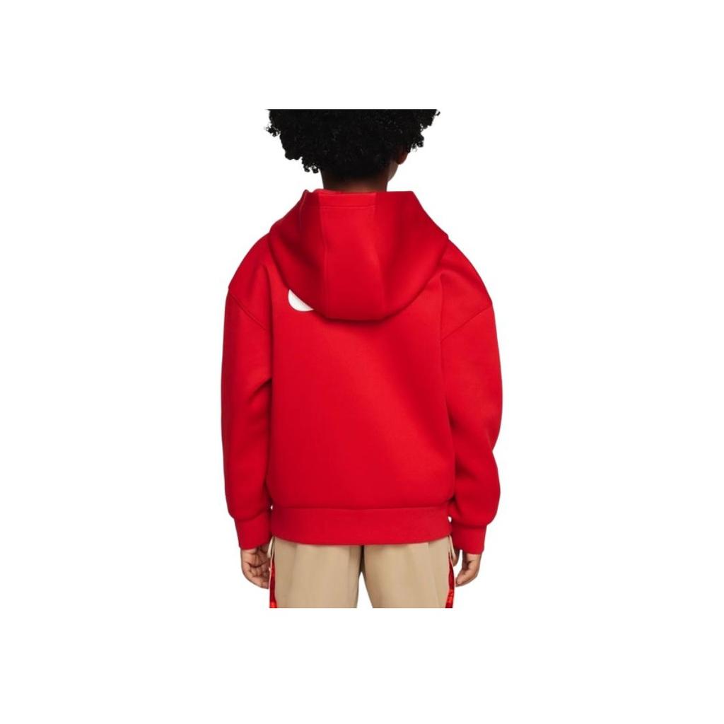 Nike Hoodie Pullover Long Sleeve Kids Tops Red IH0982-657
