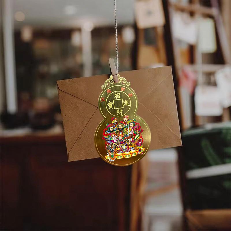 Çin Feng Shui Zenginlik Tanrısı Bakır Kartı Buda Muska Kartı Dua Altın Kartı İş Fortuna Hazine Şanslı Ev Dekorasyonu