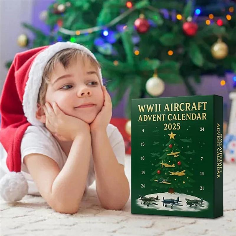 Xmas Countdown Calendar Aircraft 24 Days Christmas Countdown Calendar With 2D Acrylic Warbirds Advent Calendar