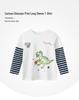 27kids Autumn 2025 Boys' Dinosaur Long-Sleeve Layered T-Shirt
