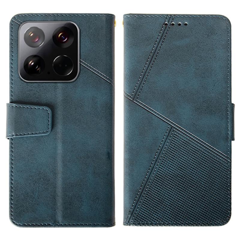 IDEWEI For Xiaomi 15 Case Leather Wallet Phone Cover Stand Calf Texture
