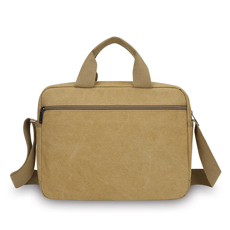 Classic Canvas Messenger Bag - Men's Crossbody Shoulder Tote for Work & Travel (Water Resistant Durable Handbag)