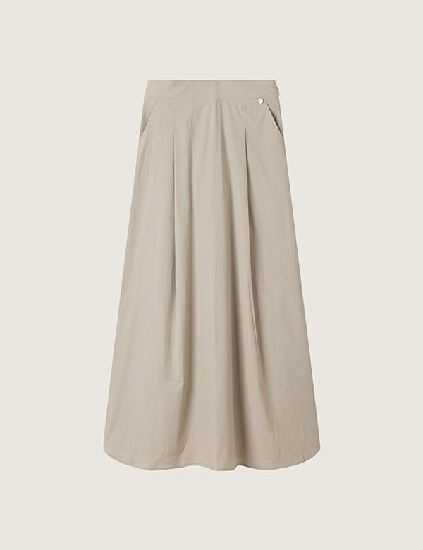 Roem Tuck Detail A-Line Long Skirt Rmwhg25R14